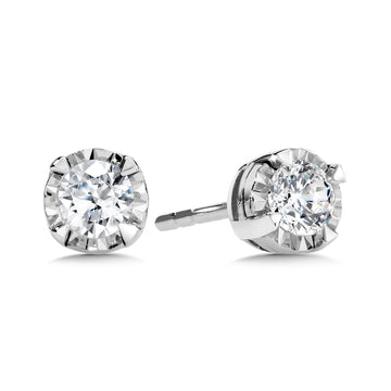 14K White Gold Diamond Star Diamond Solitaires